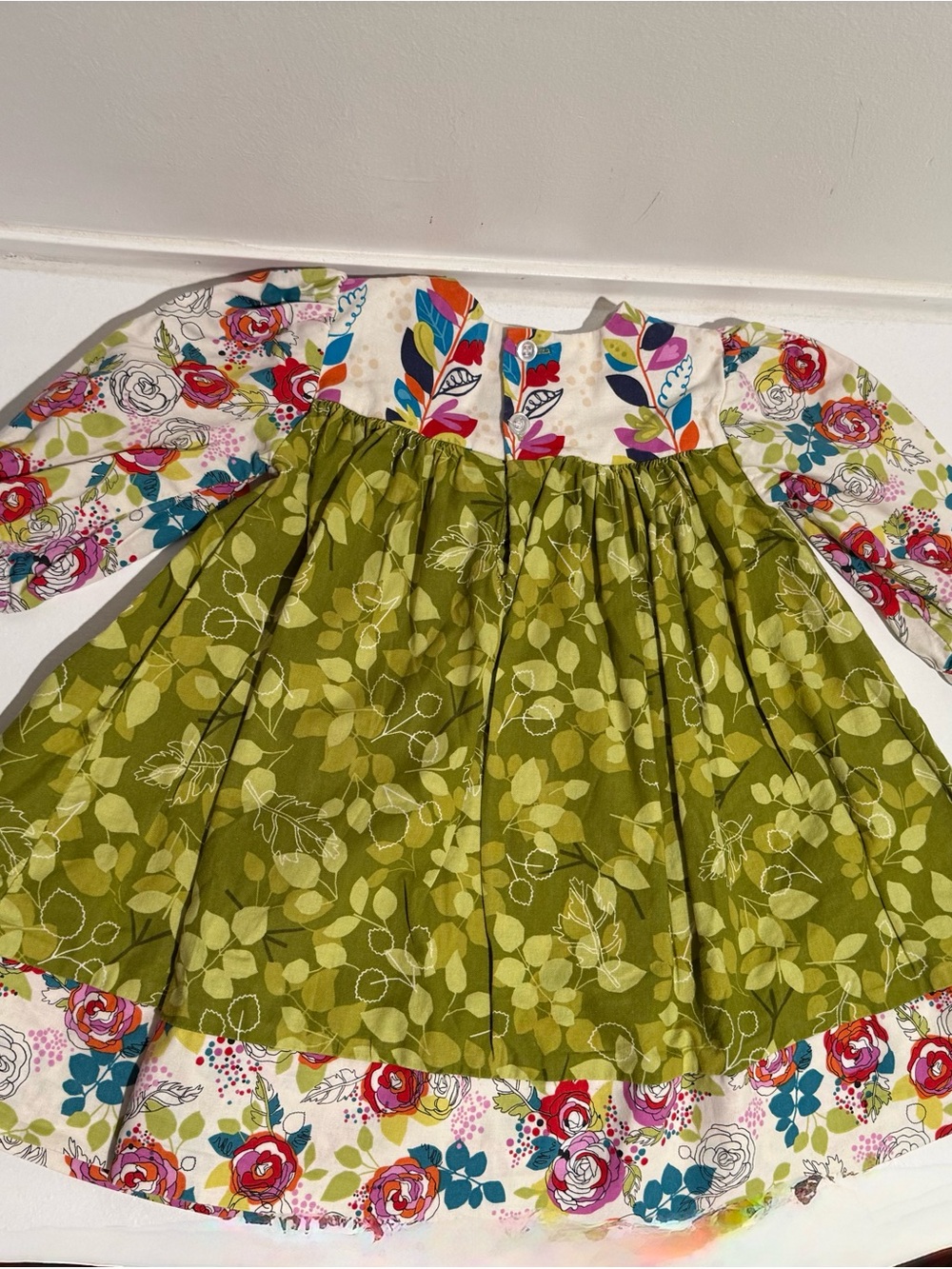 Matilda Jane Bailey Boys Floral Dress 12M Green Mixed Print Boutique